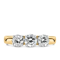 Three Stone Ring with 1.00 Carat TW of Diamonds in 14kt Gold