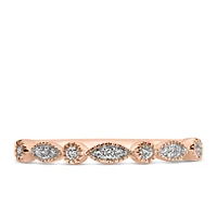 Stackable Ring with .07 Carat TW of Diamonds in 10kt Rose Gold