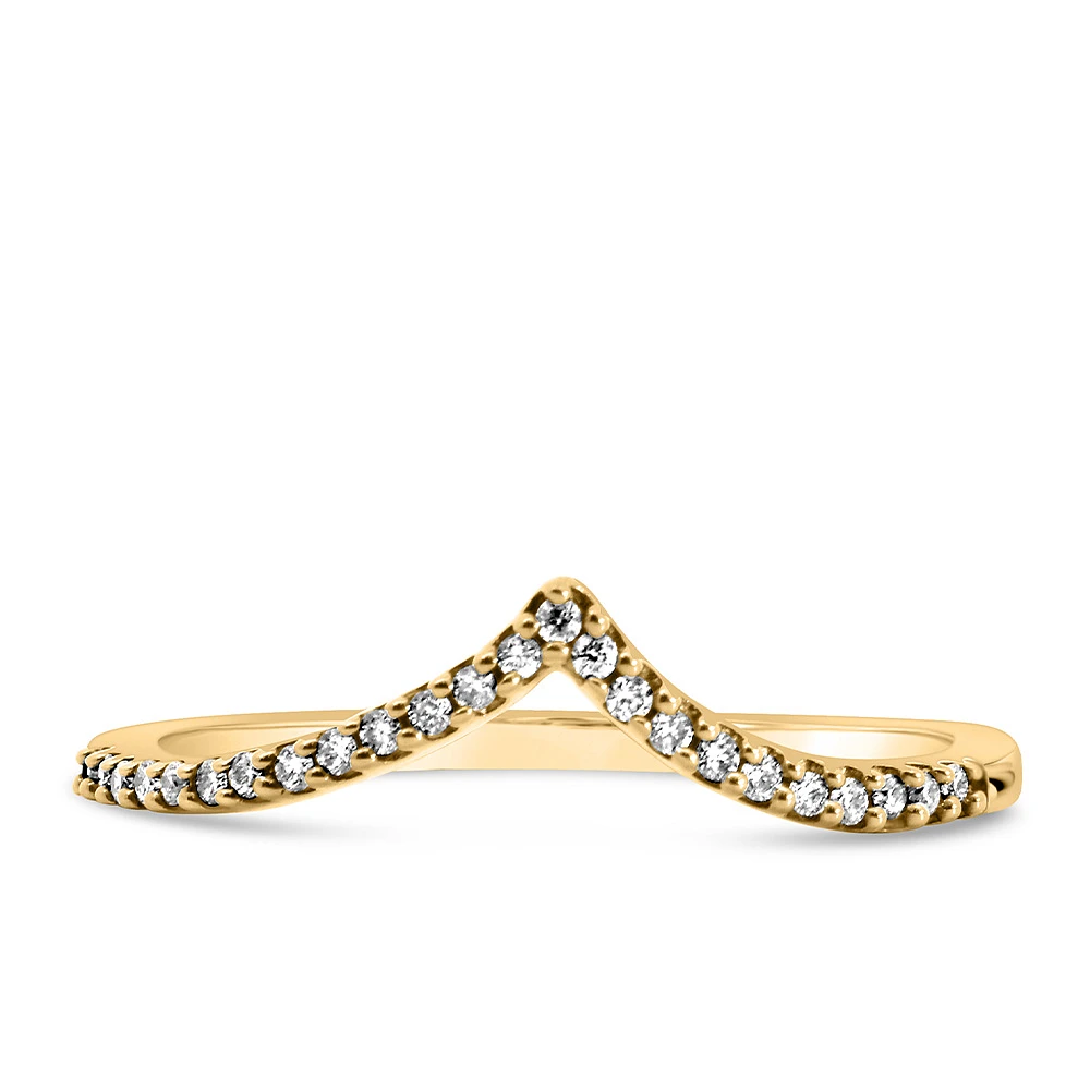 Stackable Ring with .10 Carat TW of Diamonds 10kt Yellow Gold