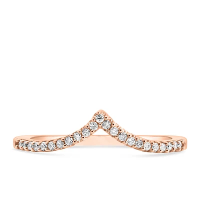 Stackable Ring with .10 Carat TW of Diamonds in 10kt Rose Gold