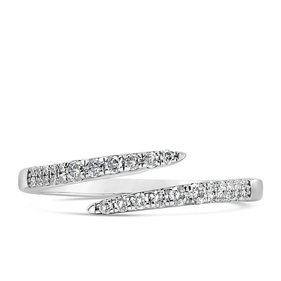 Split Pave Ring with .20 Carat TW of Diamonds in 10kt White Gold