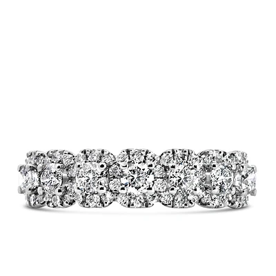 Stackable Ring with 1.00 Carat TW of Diamonds 14kt White Gold