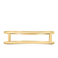 Everyday Stacking Double Line Ring 10kt Yellow Gold