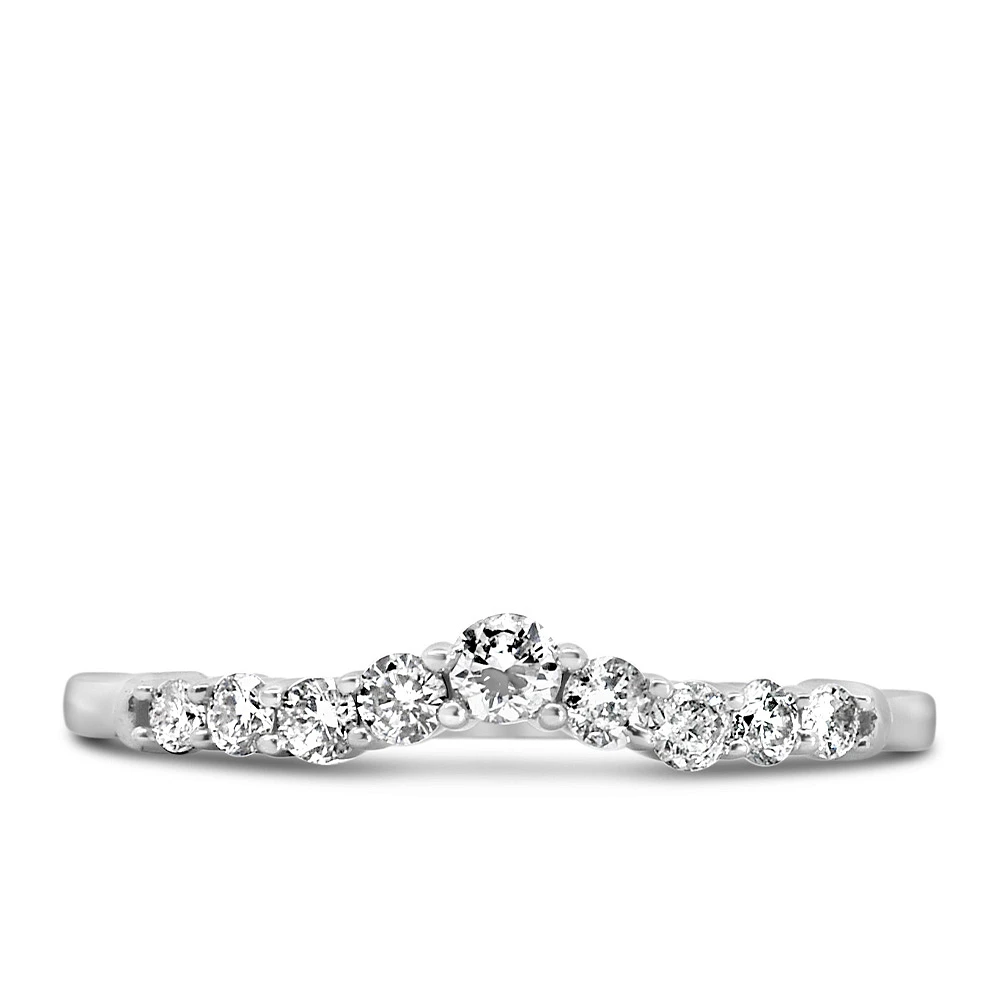 Wedding Band with .25 Carat of Diamonds in 14kt Gold