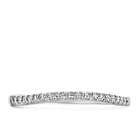 Northern Facet Matching Wedding Band with Carat TW of Diamonds in 18kt White Gold