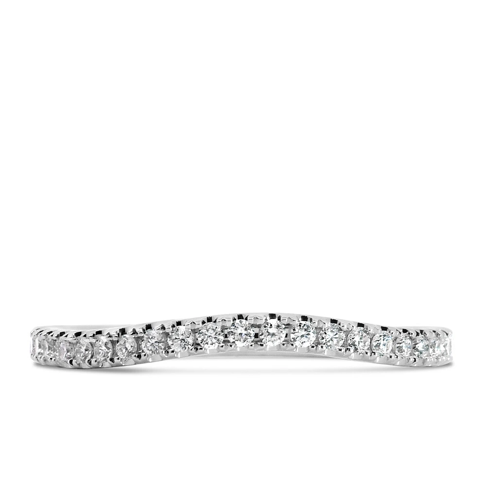 Enchanted Disney Wedding Band with .20 Carat TW of Diamonds 14kt White Gold