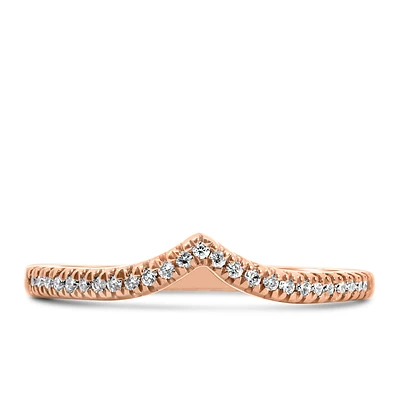 Colourless Collection Matching Wedding Band with .12 Carat TW of Diamonds 18kt Rose Gold