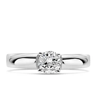 Solitaire Engagement Ring with .50 Carat Diamond 14kt White Gold