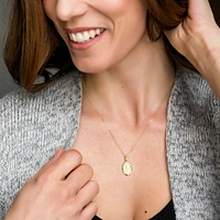 St Christopher Disc Pendant in 10kt Yellow Gold