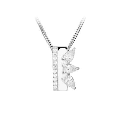 Pendant With Cubic Zirconia in Sterling Silver