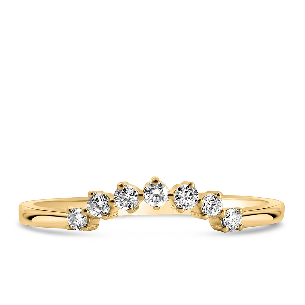 Stackable Contour Ring with .17 Carat TW of Diamonds in 14kt Gold