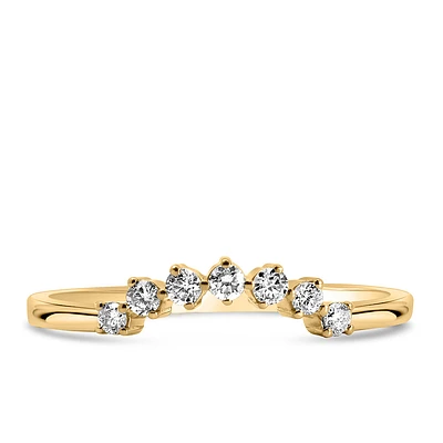 Stackable Contour Ring with .17 Carat TW of Diamonds in 14kt Gold