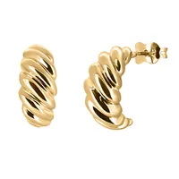 Cornetto Stud Earrings 10kt Yellow Gold