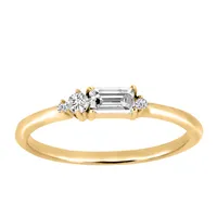 Petite Baguette Diamond Everyday Stacking Ring with .25 Carat TW of Diamonds in 14kt Yellow Gold