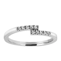 Bypass Diamond Everyday Stacking Ring with .10 Carat TW of Diamonds in 10kt Gold