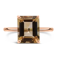 Cleo Ring with Smoky Quartz 10kt Rose Gold