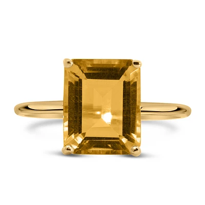 Cleo Ring with Citrine 10kt Yellow Gold