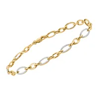 7.5″ Bracelet with .50 Carat TW of Diamonds 10kt Yellow and White Gold