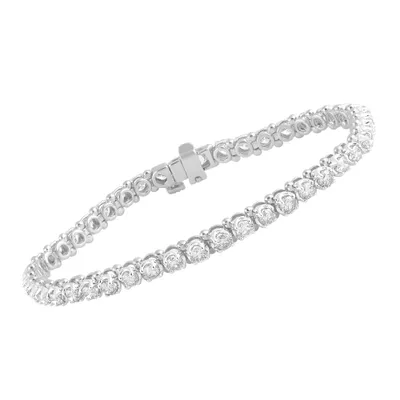 7.5″ Classic Tennis Bracelet with Carat TW of Lab Created Diamonds 14kt White Gold