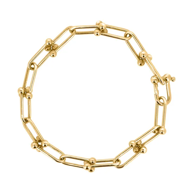 7.5″ Medium 3.9MM Layla Cable Link Paperclip Chain Bracelet in 10kt Yellow  Gold - Paris Jewellers