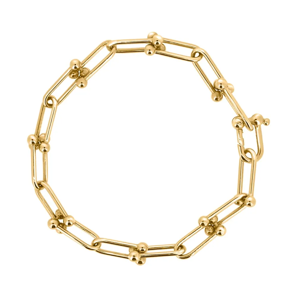 7.5″ Isla Cable Link Bracelet in 10kt Yellow Gold