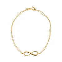 7″ Double Strand Infinity Bracelet in 10kt Yellow Gold