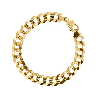 8″ Concave Curb Bracelet in 10kt Yellow Gold