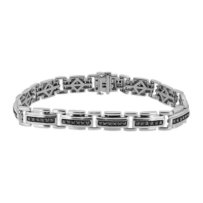 8.5″ Bracelet with 2.00 Carat TW of Black Diamonds Sterling Silver