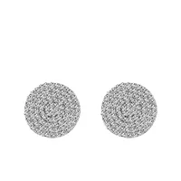 Circle Earrings with .50 Carat TW of Diamonds in 14kt White Gold