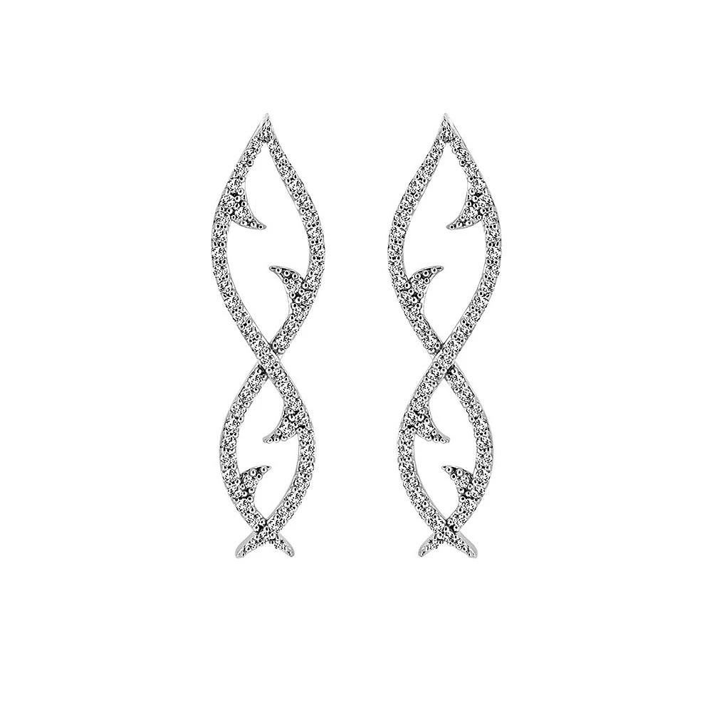 Earrings with Cubic Zirconia Sterling Silver