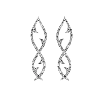 Earrings with Cubic Zirconia Sterling Silver