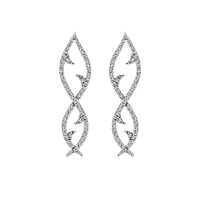 Earrings with Cubic Zirconia Sterling Silver