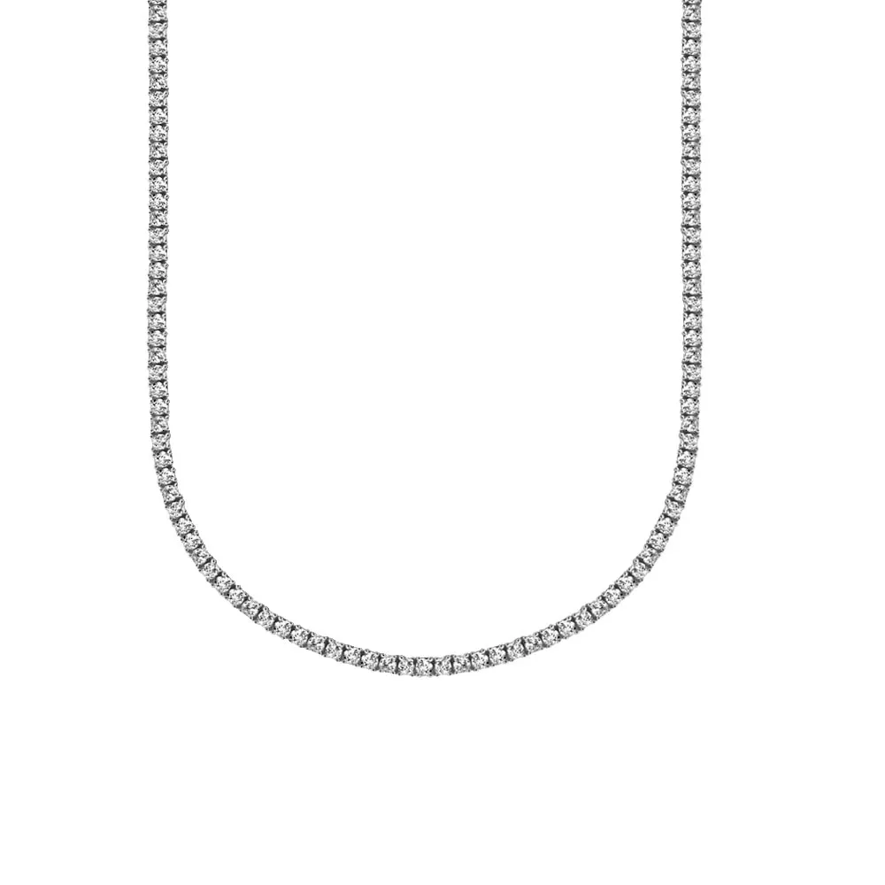 16.5″ Tennis Necklace with 5.00 Carat TW of Diamonds in 14kt White Gold