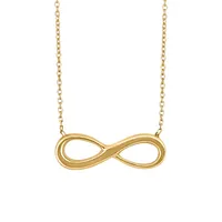 16″ Infinity Necklace in 10kt Yellow Gold