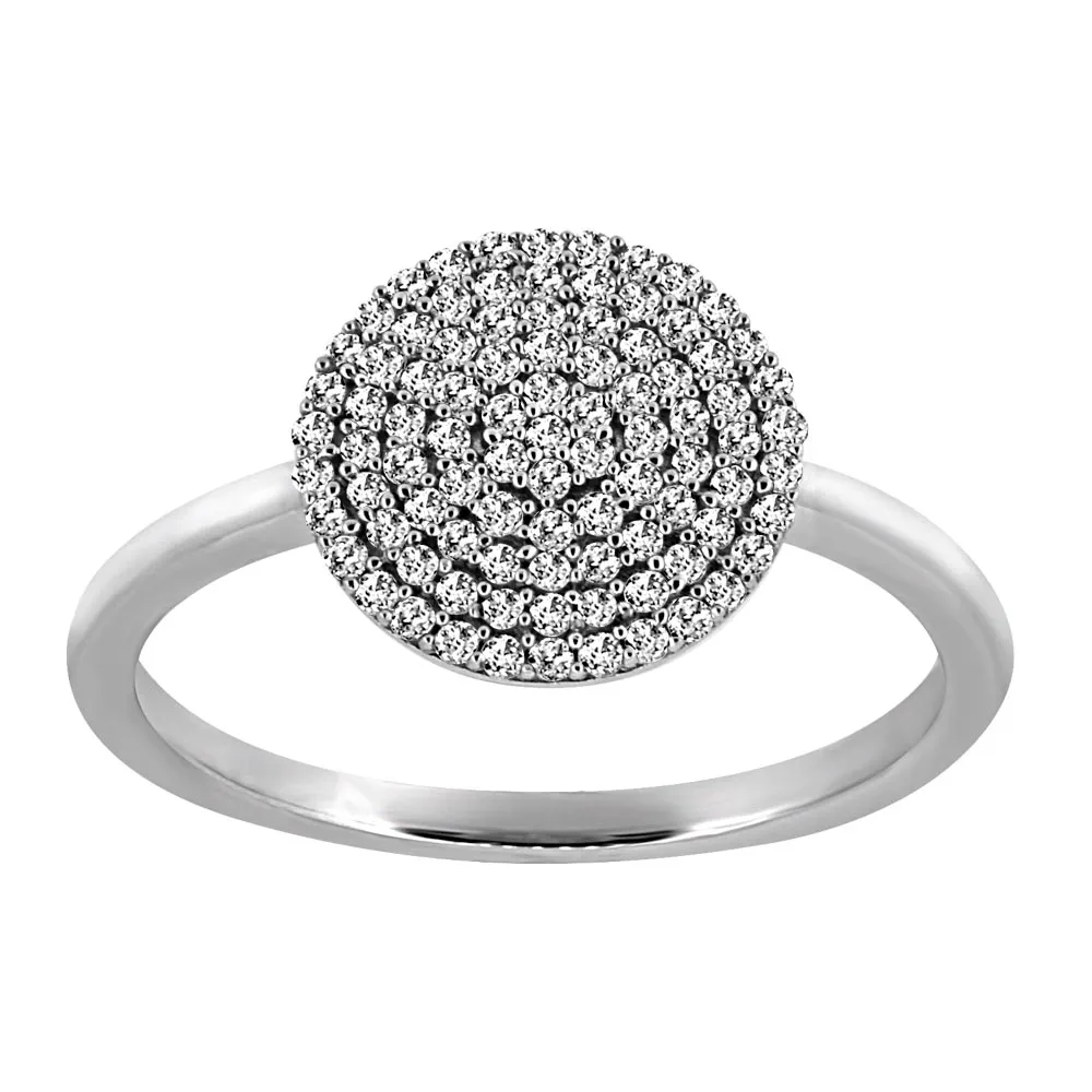 Circle Ring with .30 Carat TW of Diamonds 14kt White Gold