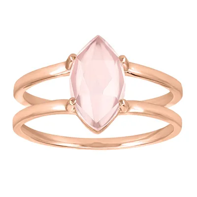 Isla Ring with Rose Quartz in 10kt Rose Gold