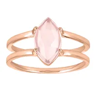 Isla Ring with Rose Quartz in 10kt Rose Gold