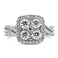 Engagement Ring with 1.50 Carat TW of Diamonds 10kt White Gold