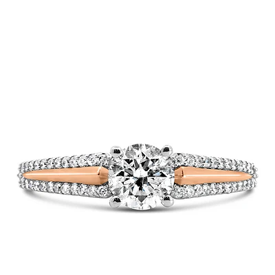 Star Wars The Light Side Engagement Ring with 1.00 Carat TW of Diamonds 14kt White and Rose Gold