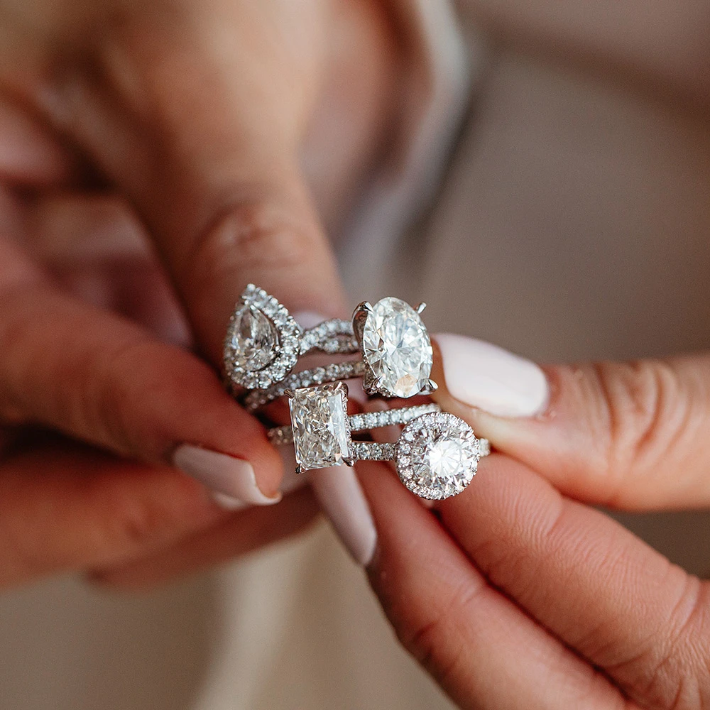 Aspen Engagement Ring with 2.46 Carat TW of Lab Created Diamonds in 14kt White Gold