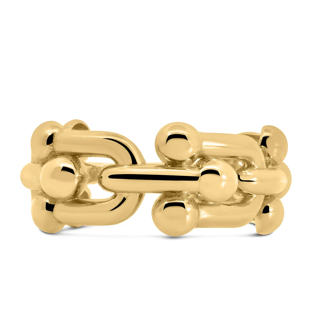 Isla Cable Link Ring 10kt Yellow Gold