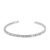 3MM Open Textured Bangle Sterling Silver