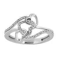 3 Hearts Ring with .20 Carat TW of Diamonds in 10kt White Gold