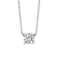 16″+1″ Cubic Zirconia Necklace in Sterling Silver