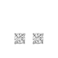 Stud Earrings with Cubic Zirconia in Sterling Silver