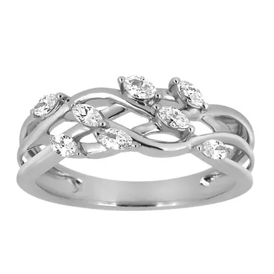 Ring with .32 Carat TW of Diamonds 14kt White Gold