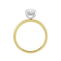 Oval Engagement Ring with 1.33 Carat TW of Lab Created Diamonds in 14kt Yellow Gold