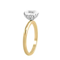 Emerald Cut Engagement Ring with 1.33 Carat TW of Lab Created Diamonds 14kt Gold