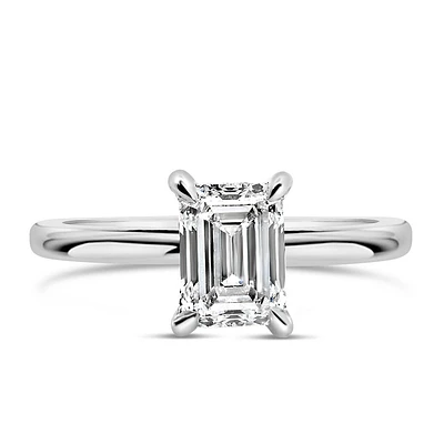 Emerald Cut Engagement Ring with 1.33 Carat TW of Lab Created Diamonds in 14kt Gold