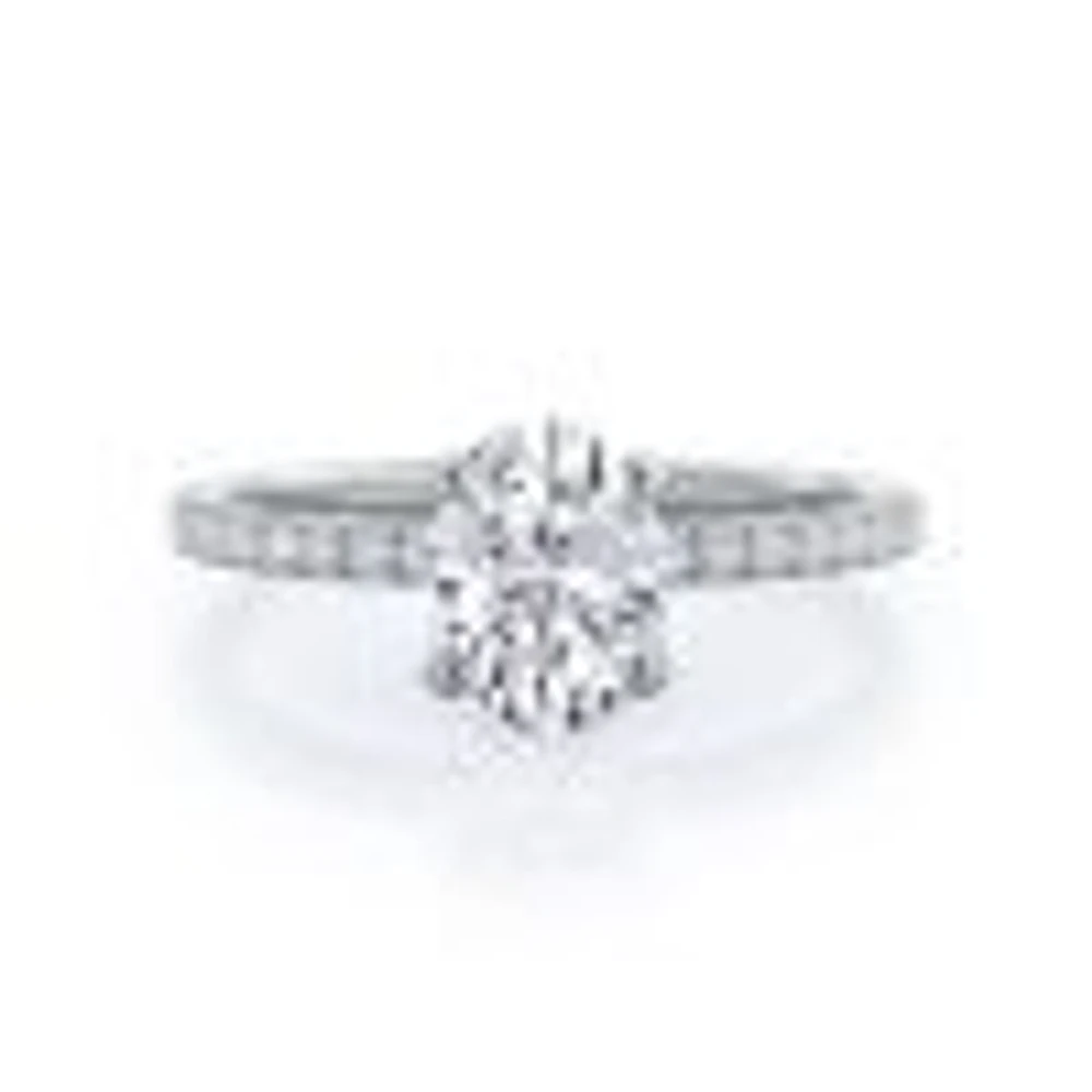 Pave Love Knot Lab Created Diamond Engagement Ring